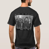 11時のニュース- B&Wバンドワイシャツ Tシャツ (裏面)