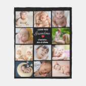 11最高の枚のコラージュおばあちゃん フリースブランケット (正面)