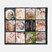 11最高の枚のコラージュおばあちゃん フリースブランケット (正面(横))