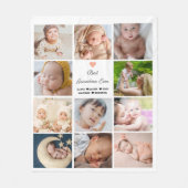 11最高の枚のコラージュおばあちゃん フリースブランケット (正面)