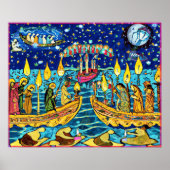 11月うぶな人フォークアートオータムお祝いポスター ポスター (正面)