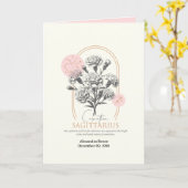 11月から12月までの誕生フラワーカスタム誕生日 カード (黄色い花)