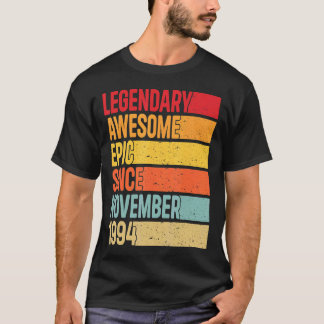 11月から28歳の伝説的素晴らし叙事詩 Tシャツ