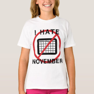 11月が嫌い Tシャツ