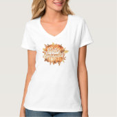 11月こんにちは - あたたかな秋のデザイン Tシャツ (正面)
