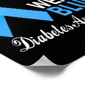 11月に我々の衣服ブルー糖尿病認識度ブルーR ポスター (角)