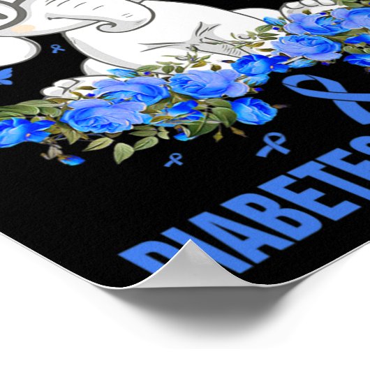 11月に我々は衣服ブルーエレファント糖尿病アワレネ ポスター (角)