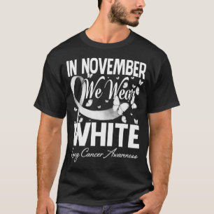 11月に我々は衣服白肺がん蝶 Tシャツ
