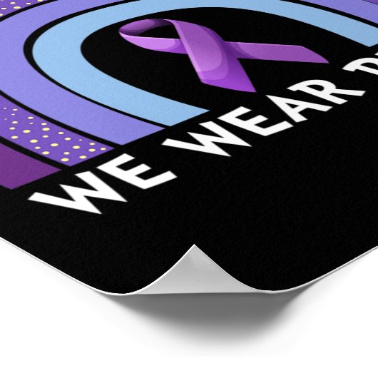 11月に我々は衣服紫の膵臓がん認識 ポスター (角)