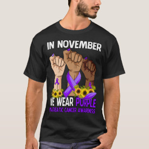 11月に我々は衣服紫の膵臓がん認識 Tシャツ