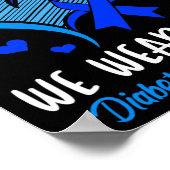 11月に我々衣服ブルーキュール糖尿病認識度L ポスター (角)