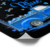 11月に我々衣服ブルートラックバタフライ糖尿病 ポスター (角)