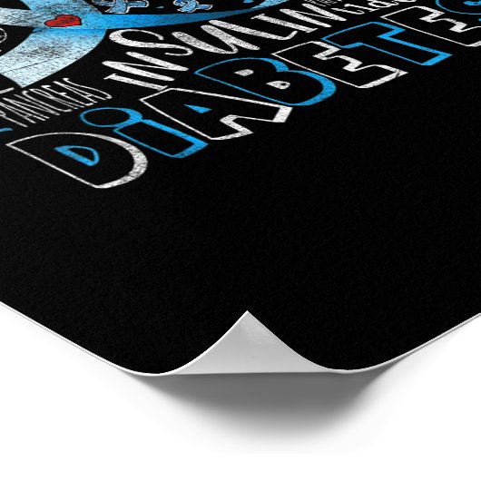 11月に我々衣服ブルーT1Dタイプ1糖尿病アウェア ポスター (角)