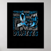 11月に我々衣服ブルーT1Dタイプ1糖尿病アウェア ポスター (正面)