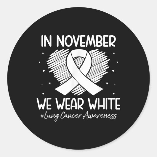11月に我々衣服白肺がん認識度Ri ラウンドシール (正面)