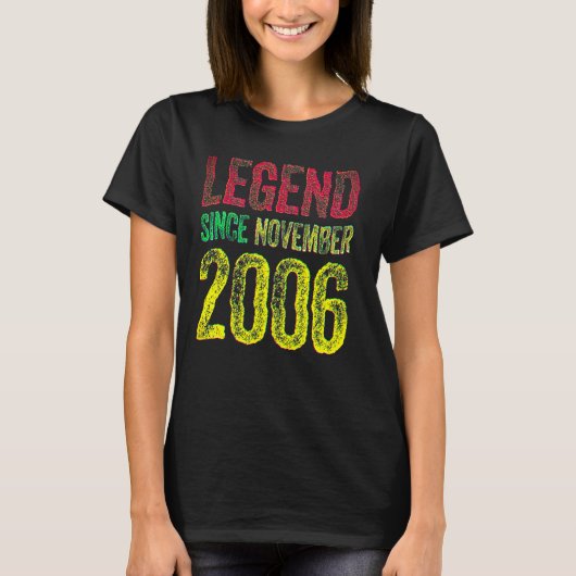 11月に生まれた16歳の誕生日 16年の伝説  Tシャツ (正面)
