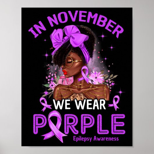 11月に私たちは衣服パープルブラック女性てんかんAw ポスター (正面)
