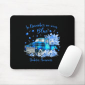 11月に私たちは衣服ブルーのための糖尿病認識度 マウスパッド (マウス)