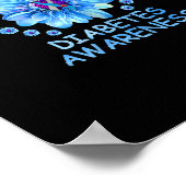 11月に私たちは衣服ブルーヒマワリ糖尿病アワーン ポスター (角)