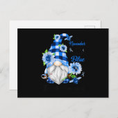 11月に私たちは衣服ブルー格言糖尿病認識度。 インビテーションポストカード (正面/裏面)