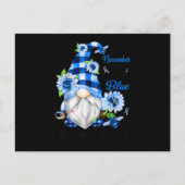 11月に私たちは衣服ブルー格言糖尿病認識度。 インビテーションポストカード (正面)