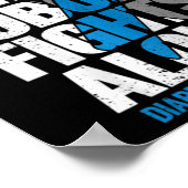 11月に私たちは衣服ブルーT1d T2d糖尿病糖尿病 ポスター (角)