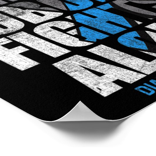 11月に私たちは衣服ブルーT1d T2d糖尿病糖尿病 ポスター (角)