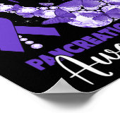 11月に私たちは衣服紫の膵臓がん高 ポスター (角)