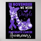 11月に私たちは衣服紫の膵臓がん高 ポスター (正面)