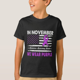 11月に私たちは衣服紫アルツハイマー認識度モン Tシャツ