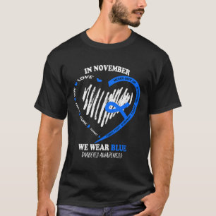 11月に私たち衣服ブルーメッシーブンディキュートアワーン Tシャツ