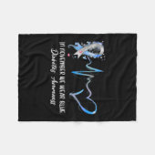 11月に私たち衣服ブルー糖尿病認識度ギフト フリースブランケット (正面(横))