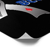 11月に私たち衣服ブルー糖尿病認識度リボン ポスター (角)