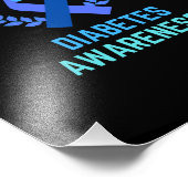 11月に私たち衣服ブルー糖尿病認識度 フォトプリント            (角)