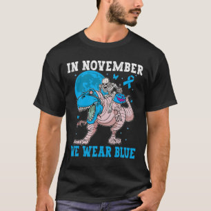 11月に私たち衣服ブルー糖尿病trex Dino子供T Tシャツ