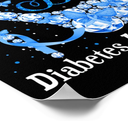 11月に私たち衣服ブルー蝶の糖尿病戦争 ポスター (角)