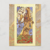 11月のアールヌーボー誕生石シリーズの女性 ポストカード (正面)