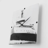 11月のエドマンドFitzgeraldのヴィンテージの疾風 スクエア壁時計 (傾斜)