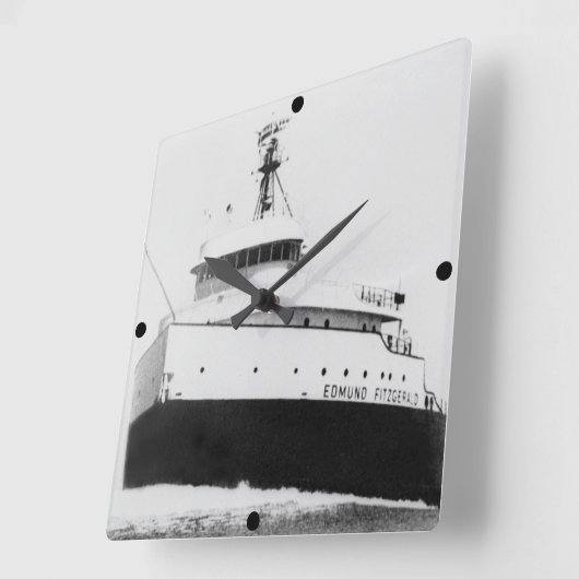 11月のエドマンドFitzgeraldのヴィンテージの疾風 スクエア壁時計 (傾斜)