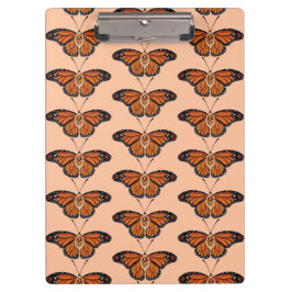 11月のシトリン・モナークバタフライパターン・デザイン クリップボード