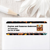 11月のテーマパーソナライズされたアドレス ラベル (インサイチュ)