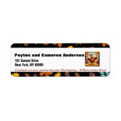 11月のテーマパーソナライズされたアドレス ラベル (正面)