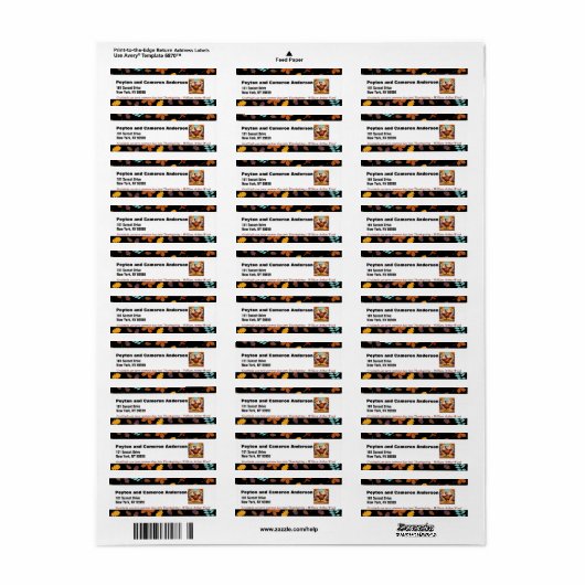 11月のテーマパーソナライズされたアドレス ラベル (フルシート)