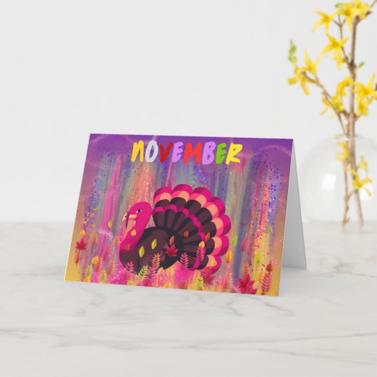 11月のトルコのグリーティングカード カード (黄色い花)