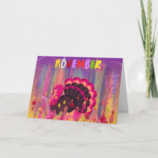 11月のトルコのグリーティングカード カード (正面)