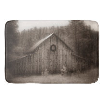 11月のバス・マットの最初雪