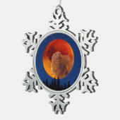 11月のビーバームーン スノーフレークピューターオーナメント (右)