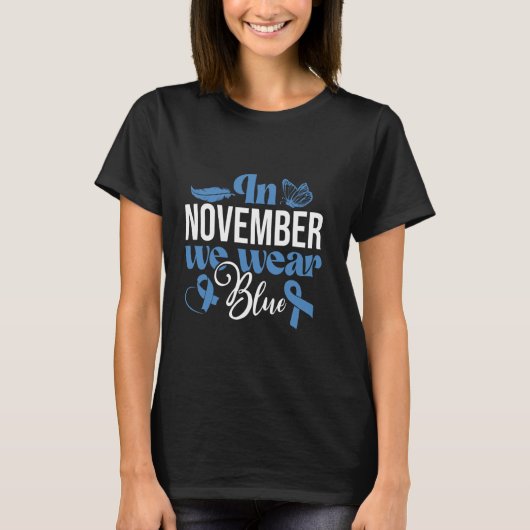 11月のブルーの糖尿病啓発 Tシャツ (正面)