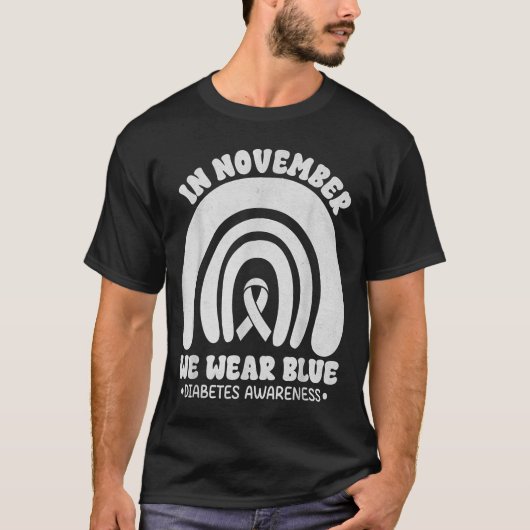 11月のブルーレインボー糖尿病啓発月間 Tシャツ (正面)