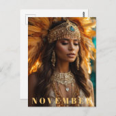 *~* 11月のヘアドレAP53誕生石トパーズ ポストカード (正面/裏面)